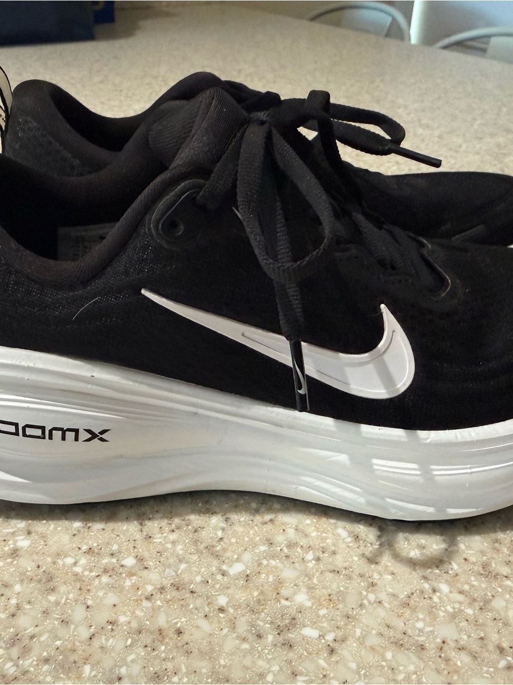 Nike Women's Black and White Platform Sneakers